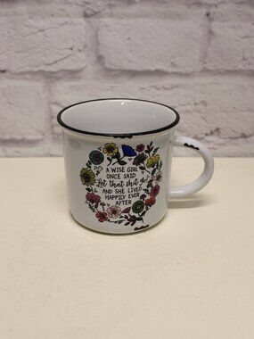 Natural Life Camp Coffee Mug "Wise Girl" Verse Floral Rustic Cottagecore Farm
